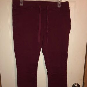 Burgundy capris